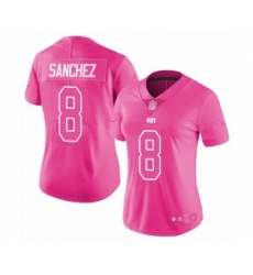 Women's Indianapolis Colts #8 Rigoberto Sanchez Limited Pink Rush Fashion Football Jersey