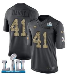 Men's Nike Philadelphia Eagles #41 Ronald Darby Limited Black 2016 Salute to Service Super Bowl LII NFL Jersey
