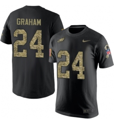 Nike Philadelphia Eagles #24 Corey Graham Black Camo Salute to Service T-Shirt