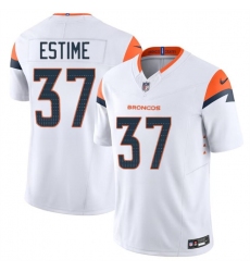 Men's Denver Broncos #37 Audric Estime White 2024 F.U.S.E. Vapor Limited Football Stitched Jersey