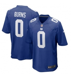 Men's New York Giants #0 Brian Burns Royal 2025 Football Stitched Game Jersey