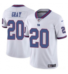 Men's New York Giants #20 Eric Gray White Color Rush Limited Football Stitched Jersey