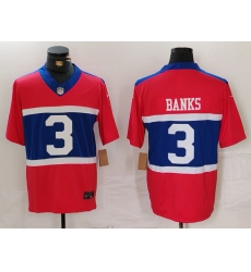 Men's New York Giants #3 Deonte Banks Century Red Alternate Vapor FUSE Limited Stitched Jersey