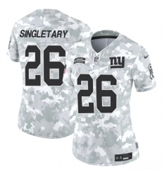 Women's New York Giants #26 Devin Singletary 2024 F.U.S.E Arctic Camo Salute To Service Limited Stitched Football Jersey(Run Small)