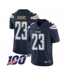 Men's Los Angeles Chargers #23 Rayshawn Jenkins Navy Blue Team Color Vapor Untouchable Limited Player 100th Season Football Jersey
