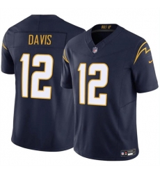 Men's Los Angeles Chargers #12 Derius Davis Navy 2024 F.U.S.E. Vapor Limited Football Stitched Jersey