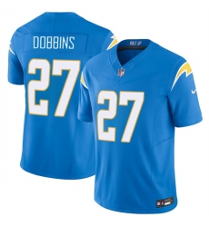 Men's Los Angeles Chargers #27 J.K. Dobbins Blue 2024 F.U.S.E Vapor Limited Stitched Football Jersey