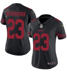 Women's Nike San Francisco 49ers #41 Ahkello Witherspoon Limited Black Rush Vapor Untouchable NFL Jersey