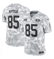 Men's San Francisco 49ers #85 George Kittle 2024 Arctic Camo Salute To Service Limited Stitched Football Jersey