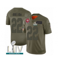 Youth San Francisco 49ers #22 Matt Breida Limited Olive 2019 Salute to Service Super Bowl LIV Bound Football Jersey