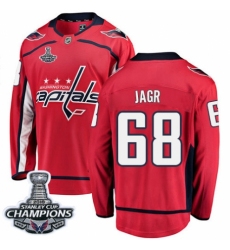 Youth Washington Capitals #68 Jaromir Jagr Fanatics Branded Red Home Breakaway 2018 Stanley Cup Final Champions NHL Jersey
