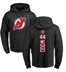 NHL Adidas New Jersey Devils #44 Miles Wood Black Backer Pullover Hoodie