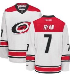 Men's Reebok Carolina Hurricanes #7 Derek Ryan Authentic White Away NHL Jersey