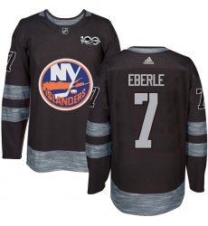 Men's Adidas New York Islanders #7 Jordan Eberle Premier Black 1917-2017 100th Anniversary NHL Jersey