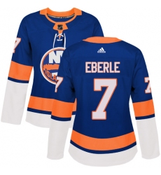 Women's Adidas New York Islanders #7 Jordan Eberle Authentic Royal Blue Home NHL Jersey