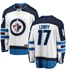 Men's Winnipeg Jets #17 Adam Lowry Fanatics Branded White Away Breakaway NHL Jersey