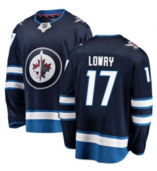 Youth Winnipeg Jets #17 Adam Lowry Fanatics Branded Navy Blue Home Breakaway NHL Jersey