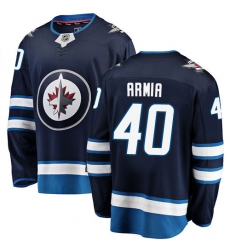 Men's Winnipeg Jets #40 Joel Armia Fanatics Branded Navy Blue Home Breakaway NHL Jersey