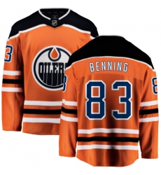 Youth Edmonton Oilers #83 Matt Benning Fanatics Branded Orange Home Breakaway NHL Jersey