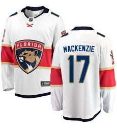 Men's Florida Panthers #17 Derek MacKenzie Fanatics Branded White Away Breakaway NHL Jersey