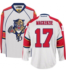 Women's Reebok Florida Panthers #17 Derek MacKenzie Authentic White Away NHL Jersey