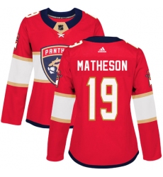 Women's Adidas Florida Panthers #19 Michael Matheson Authentic Red Home NHL Jersey