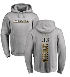 NHL Adidas Nashville Predators #33 Viktor Arvidsson Ash Backer Pullover Hoodie