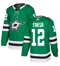 Men's Adidas Dallas Stars #12 Radek Faksa Premier Green Home NHL Jersey