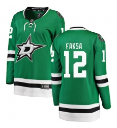 Women's Dallas Stars #12 Radek Faksa Authentic Green Home Fanatics Branded Breakaway NHL Jersey