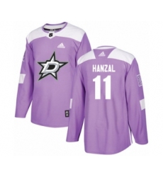 Youth Adidas Dallas Stars #11 Martin Hanzal Authentic Purple Fights Cancer Practice NHL Jersey