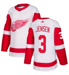 Women's Adidas Detroit Red Wings #3 Nick Jensen Authentic White Away NHL Jersey