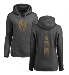 NHL Women's Adidas Vegas Golden Knights #4 Clayton Stoner Charcoal One Color Backer Pullover Hoodie