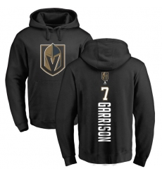NHL Adidas Vegas Golden Knights #7 Jason Garrison Black Backer Pullover Hoodie