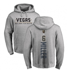 NHL Adidas Vegas Golden Knights #6 Colin Miller Gray Backer Pullover Hoodie