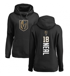 NHL Women's Adidas Vegas Golden Knights #18 James Neal Black Backer Pullover Hoodie