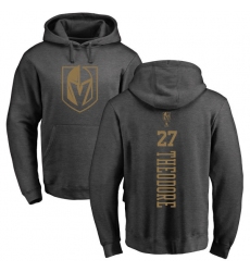 NHL Adidas Vegas Golden Knights #27 Shea Theodore Charcoal One Color Backer Pullover Hoodie