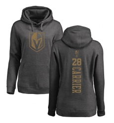 NHL Women's Adidas Vegas Golden Knights #28 William Carrier Charcoal One Color Backer Pullover Hoodie