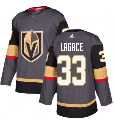 Youth Adidas Vegas Golden Knights #33 Maxime Lagace Authentic Gray Home NHL Jersey