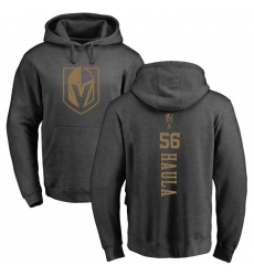NHL Adidas Vegas Golden Knights #56 Erik Haula Charcoal One Color Backer Pullover Hoodie