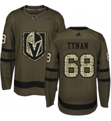 Youth Adidas Vegas Golden Knights #68 T.J. Tynan Authentic Green Salute to Service NHL Jersey