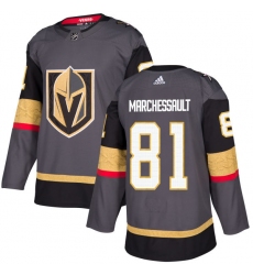 Men's Adidas Vegas Golden Knights #81 Jonathan Marchessault Authentic Gray Home NHL Jersey