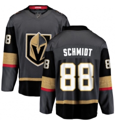 Youth Vegas Golden Knights #88 Nate Schmidt Authentic Black Home Fanatics Branded Breakaway NHL Jersey