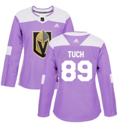 Women's Adidas Vegas Golden Knights #89 Alex Tuch Authentic Purple Fights Cancer Practice NHL Jersey