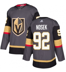 Men's Adidas Vegas Golden Knights #92 Tomas Nosek Authentic Gray Home NHL Jersey