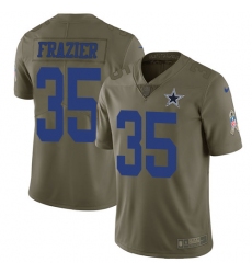 Men's Nike Dallas Cowboys #35 Kavon Frazier Limited Olive 2017 Salute to Service NFL Jersey
