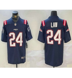 Men's New England Patriots #24 Ty Law Navy Blue Vapor Stitched Limited Jersey