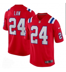 Mens New England Patriots #24 Ty Law Nike Red Alternate Vapor Limited Jersey