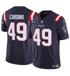 Men's New England Patriots #49 Joe Cardona Navy F.U.S.E. With 1-Star C Vapor Limited Stitched Football Jersey