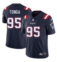 Men's New England Patriots #95 Khyiris Tonga Navy 2025 Vapor Limited Football Stitched Jersey