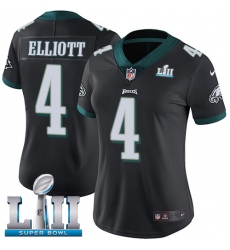 Women's Nike Philadelphia Eagles #4 Jake Elliott Black Alternate Vapor Untouchable Limited Player Super Bowl LII NFL Jersey